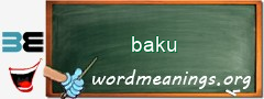 WordMeaning blackboard for baku